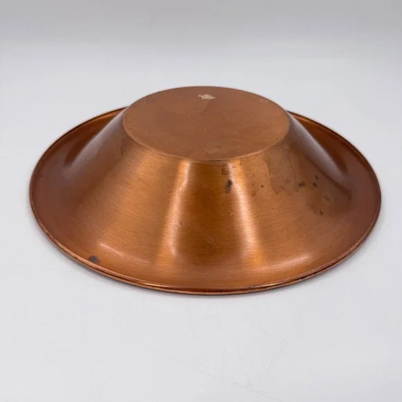 Vintage Solid Copper Centerpiece Bowl 12 Sculptural Decorative Table Accent